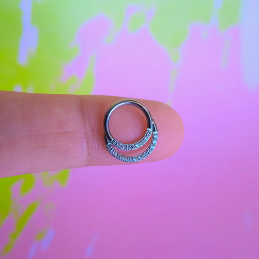 Titanium double zircon front hinged segment