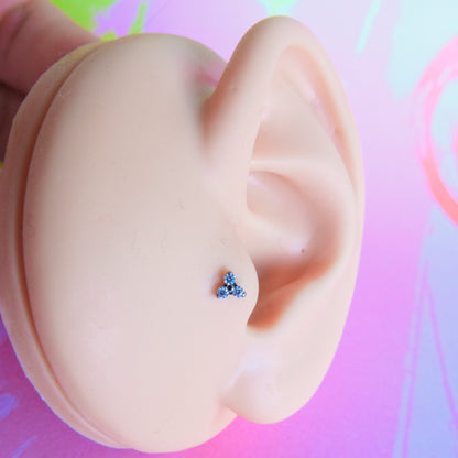 Titanium trinity zircon flatback