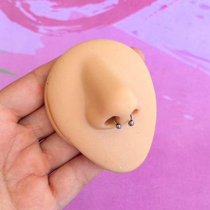 Titanium internally threaded horseshoe