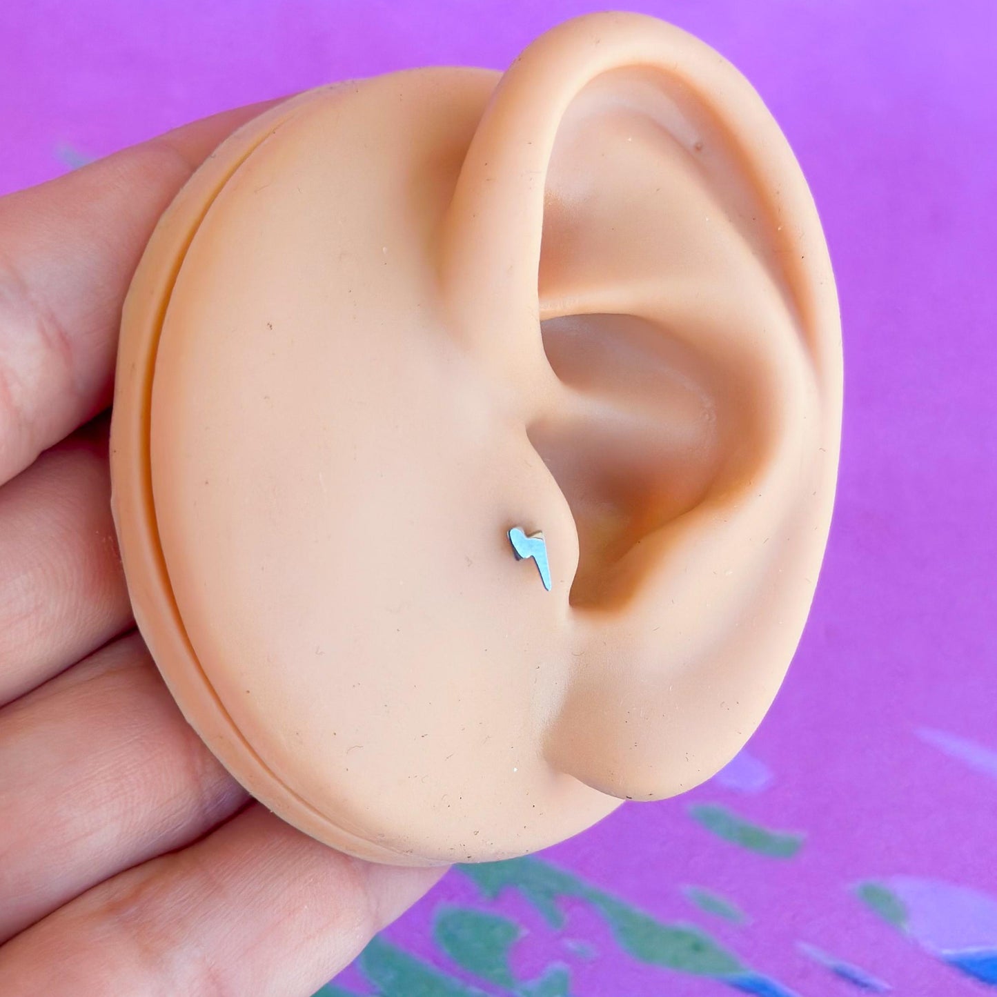 Titanium shapes internally threaded flatback