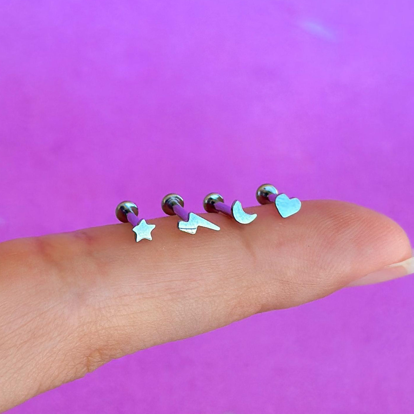 Titanium shapes internally threaded flatback