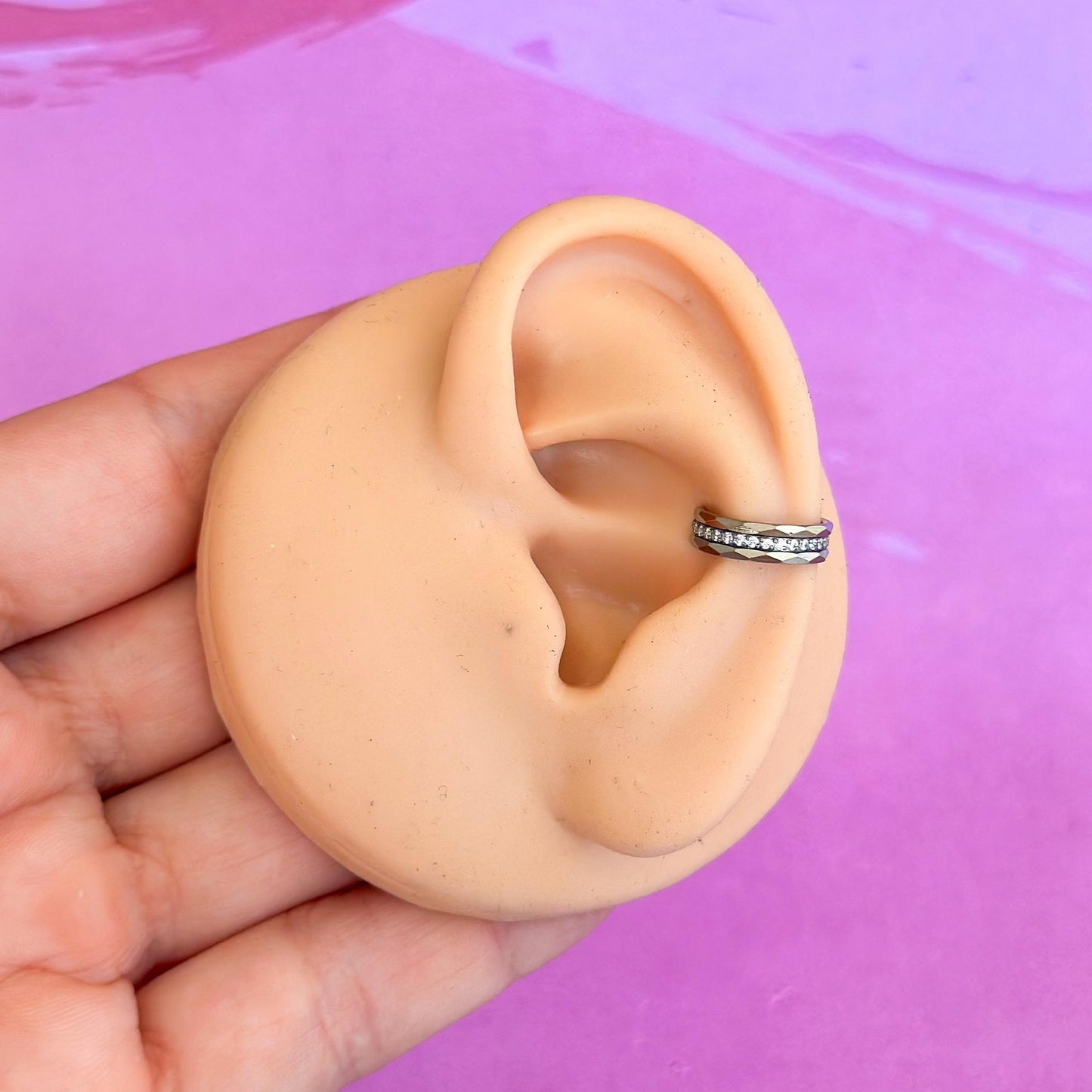 Titanium textured zircon hinged segment