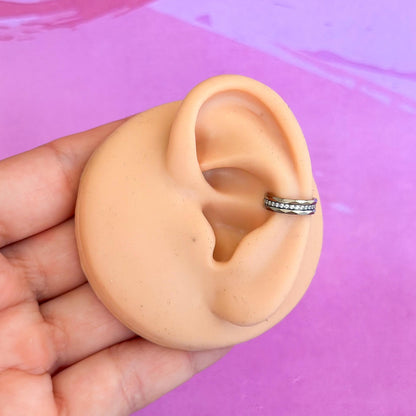 Titanium textured zircon hinged segment