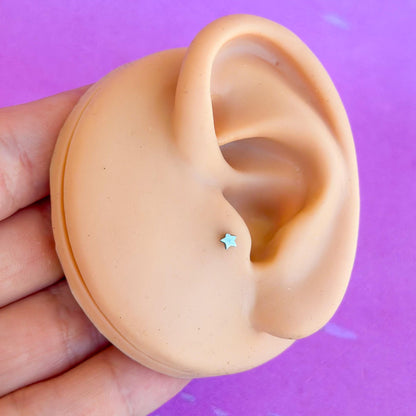 Titanium shapes internally threaded flatback