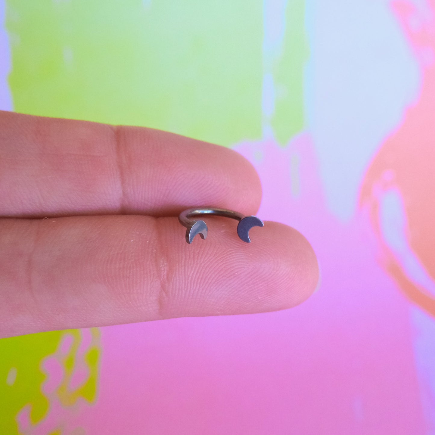 Titanium shapes internally threaded horseshoe