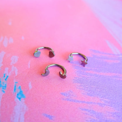 Titanium shapes internally threaded horseshoe