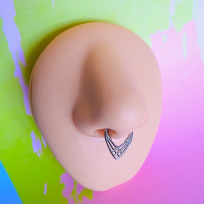 Titanium cross lines hinged segment