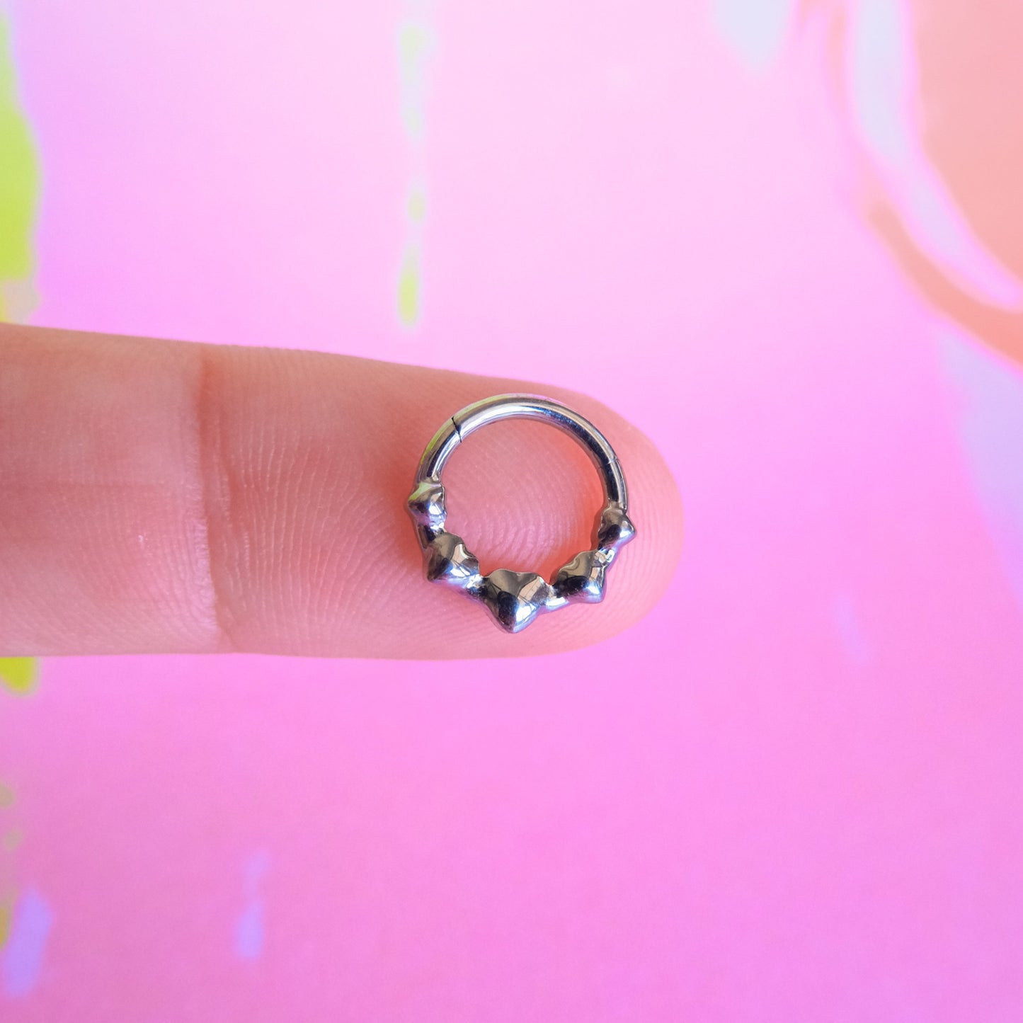 Titanium hearts shape hinged segment