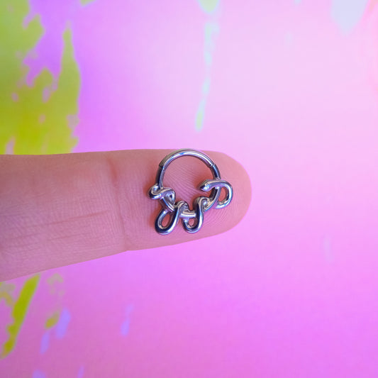 Titanium snake hinged segment