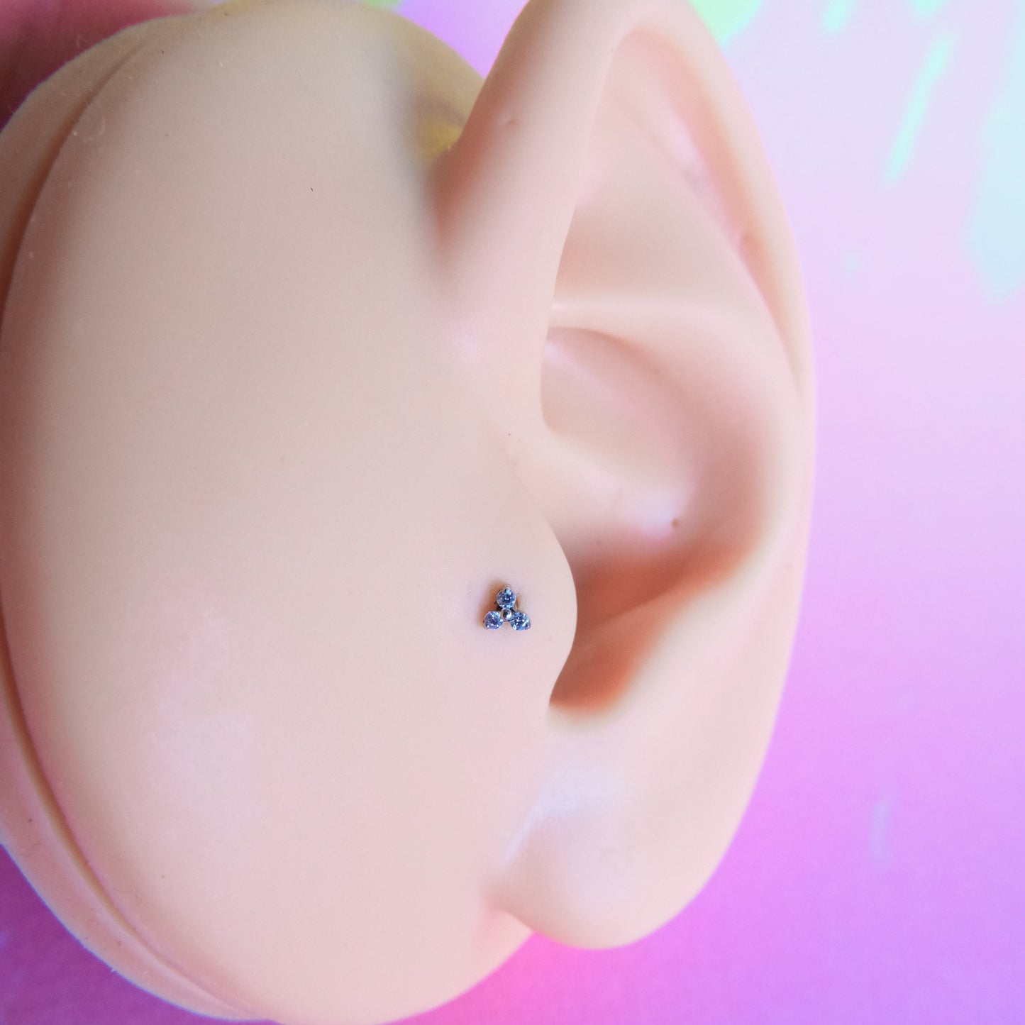 Titanium trinity zircon flatback