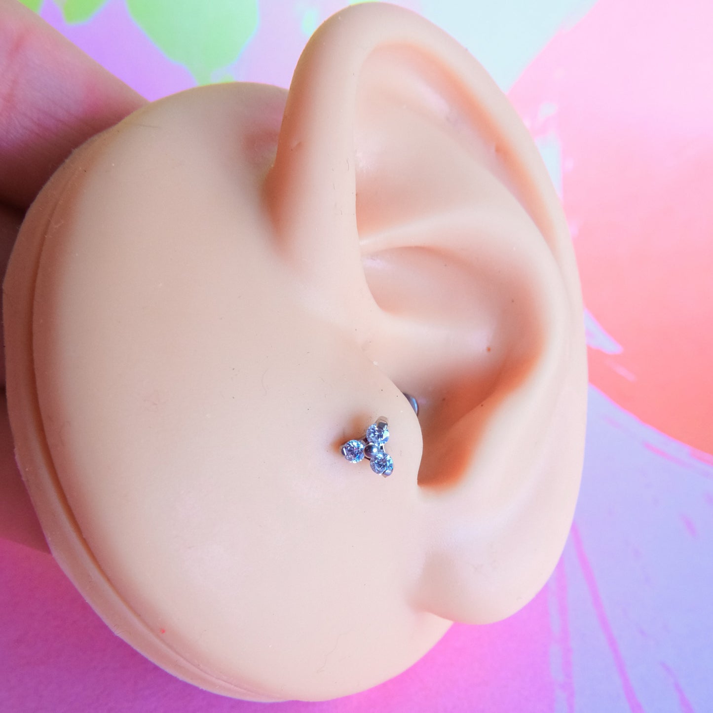 Titanium trinity zircon flatback