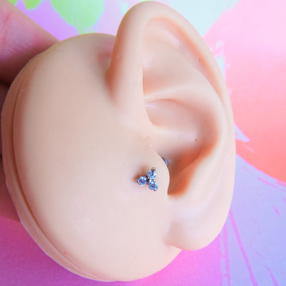 Titanium trinity zircon flatback