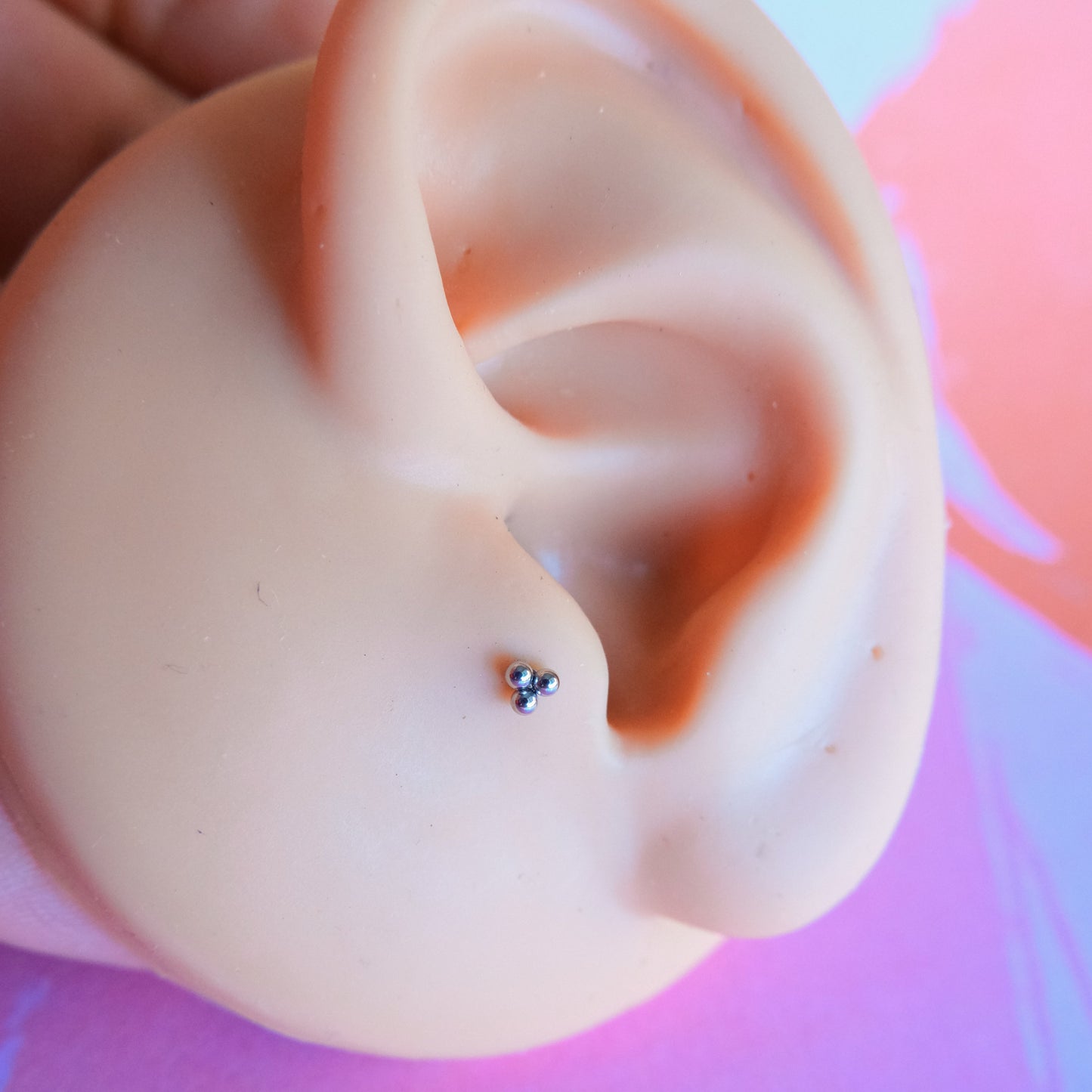 Titanium trinity ball threadless flatback