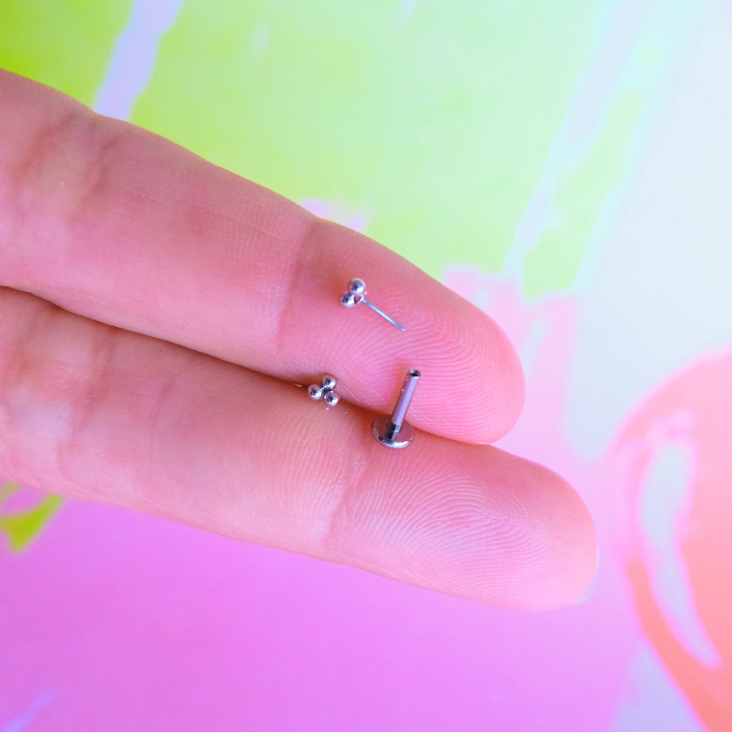 Titanium trinity ball threadless flatback