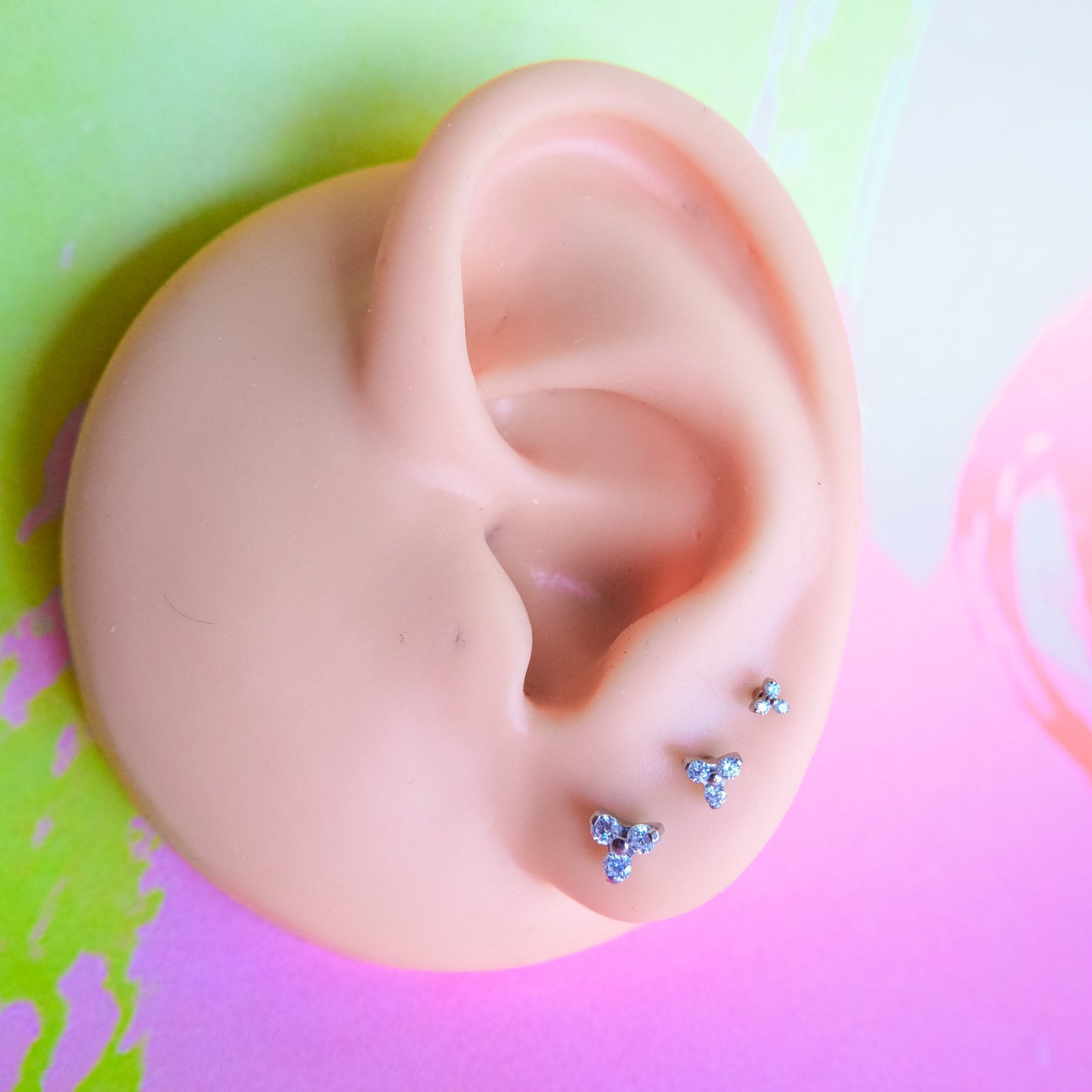 Titanium trinity zircon flatback